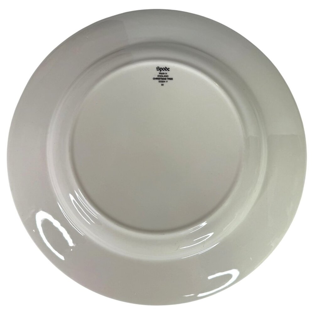 4 VTG Spode Christmas Tree Dinner Plates 10.75” Made In England S3324-Y Set - Picture 11 of 11
